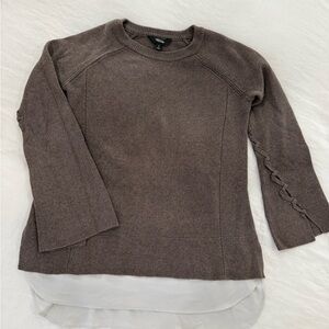 Simply Vera Vera Wang Taupe Knit Sweater